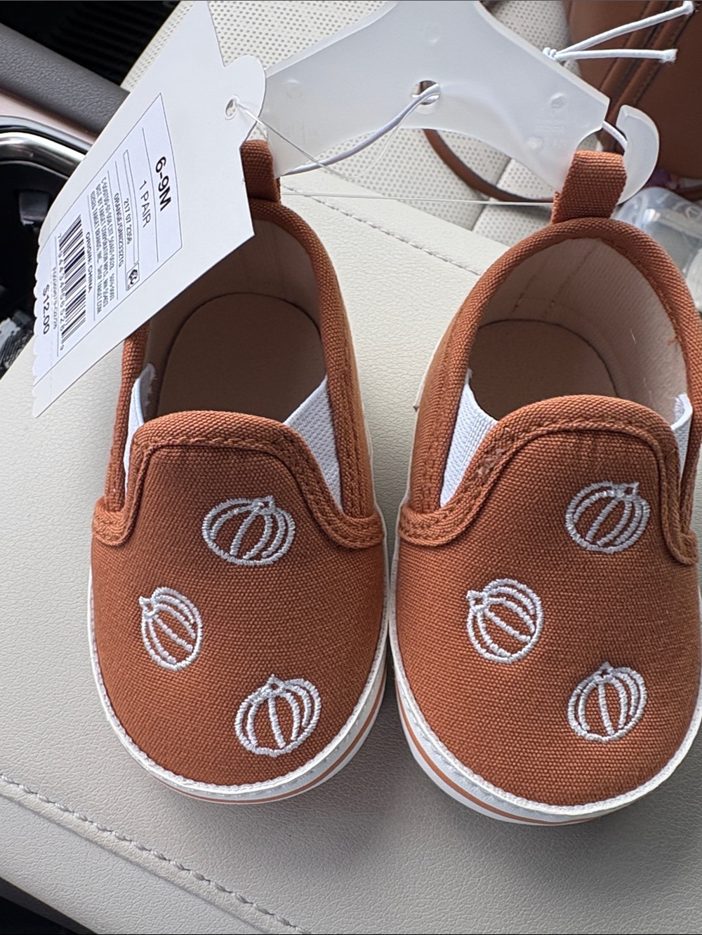 NWT Baby Pumpkin Slip-On Canvas Shoes - Rust Orange